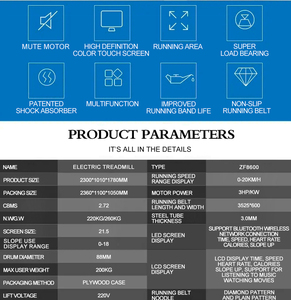 Bluetooth ve eğimli ağır katlanır koşu bandı ile akıllı koşu bandı ağırlık kapasitesi Pro koşu bandı - Product Image 6