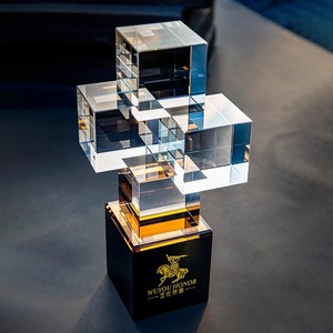 テクノロジーセンストロフィー金融デザイン業界クリエイティブ分子モデルトロフィーカスタマイズクリスタルトロフィーカスタマイズ - Product Image 6