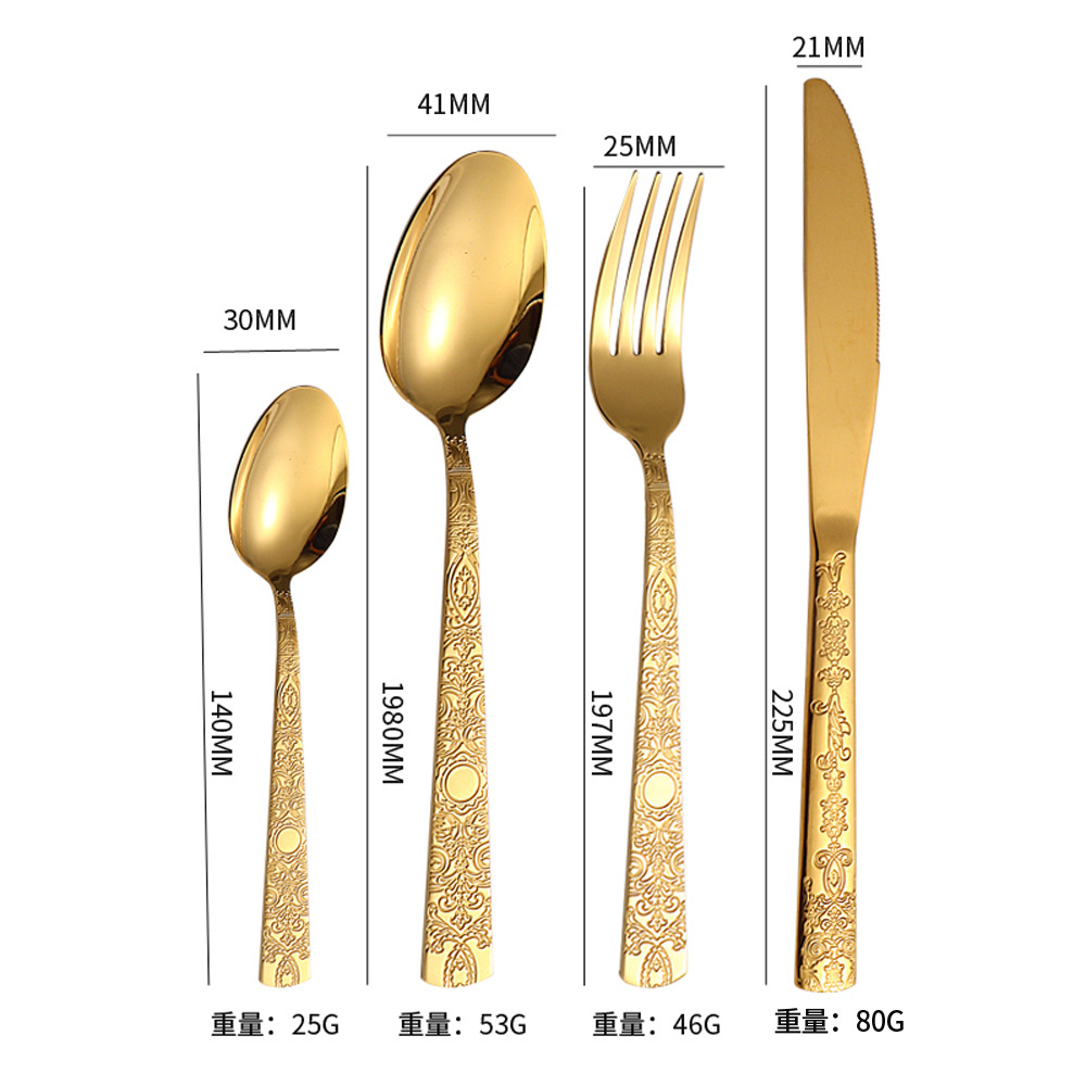 Juego de cuatro piezas (oro)