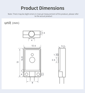 Nuevo producto, interruptor optoelectrónico micro Delgado, interruptor de microinducción reflectante difuso, interruptor de sensor láser fotoeléctrico plano - Product Image 6