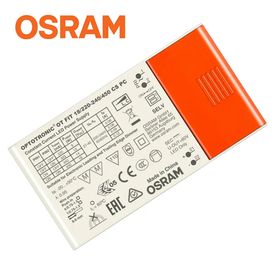 Osram Led Drive OT Fit PC cắt pha 5 năm nhỏ gọn mờ 8W 18W 30W 40W