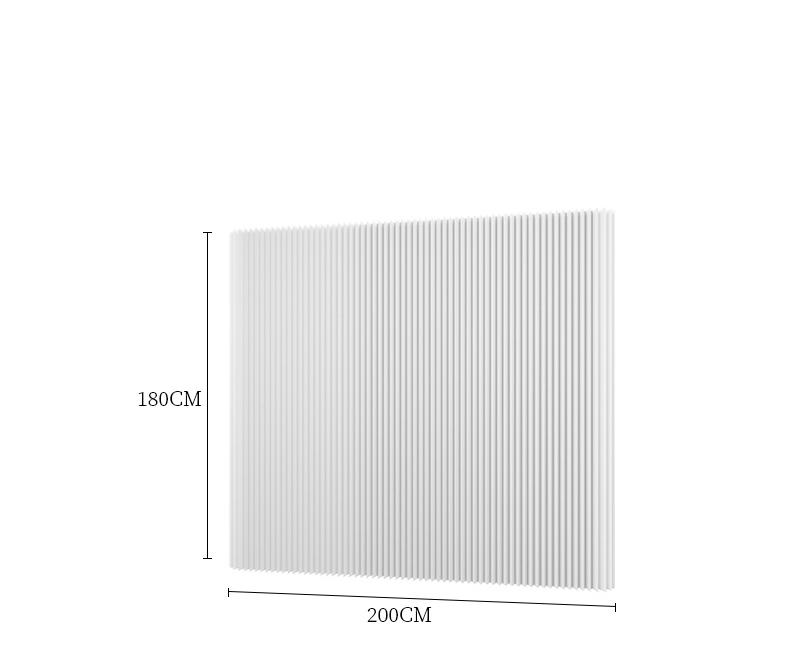 Blanc, hauteur 1,8 m, longueur 2 m, largeur 35 cm