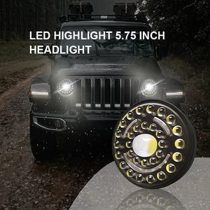 ジープハイおよびロービーム用の自動LEDドライビングライトフォグライトラウンドヘッドライト - Product Image 5