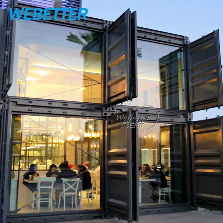 WEBETTER Prefab Restaurante Outdoor Fast Food Quiosque Shipping Container Restaurante Hotel Street Coffee Bar Restaurante