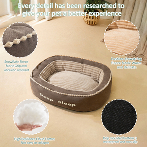 Bán Buôn Chất Lượng Cao Mèo Giường Con Chó Kích Thước Khác Nhau Giường Vật Nuôi Mềm Mại Thoải Mái Giường Vật Nuôi Với Non-Slip Dưới - Product Image 5