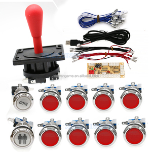 Kit per bambini stile americano Arcade Stick Zero Delay Board gettoniera Joystick luce interruttore a pulsante compatibile PC lampone Pi