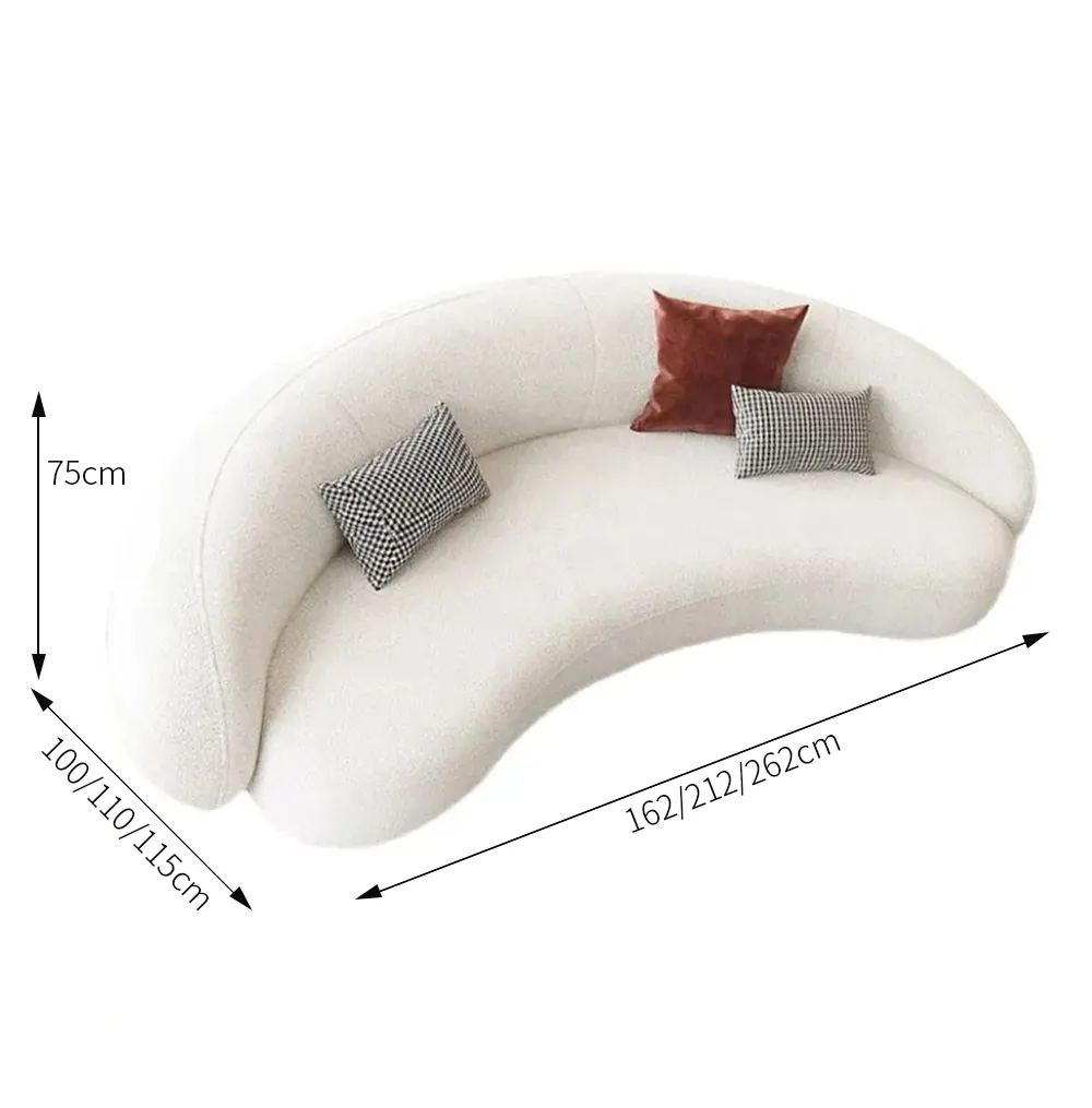 Luxury Comfortable Swivel Elegant Living Room Velvet White Sofa Furniture