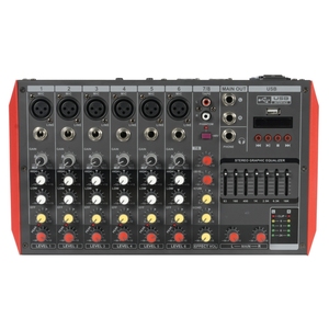 Professional 8 Channel <strong>Audio</strong> <strong>Interface</strong> Dj Mixer <strong>Input</strong> Jack Mixing Console With Effect &amp; Echo Function - Product Image 2