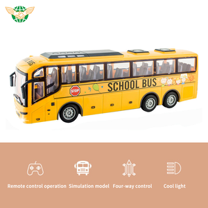 Bus Toy for Kids 27MHZ 4WD Remote Control Toy Plastic <strong>RC</strong> Bus <strong>Model</strong> Toy with Realistic Lights and Rubber Tire - Product Image 3
