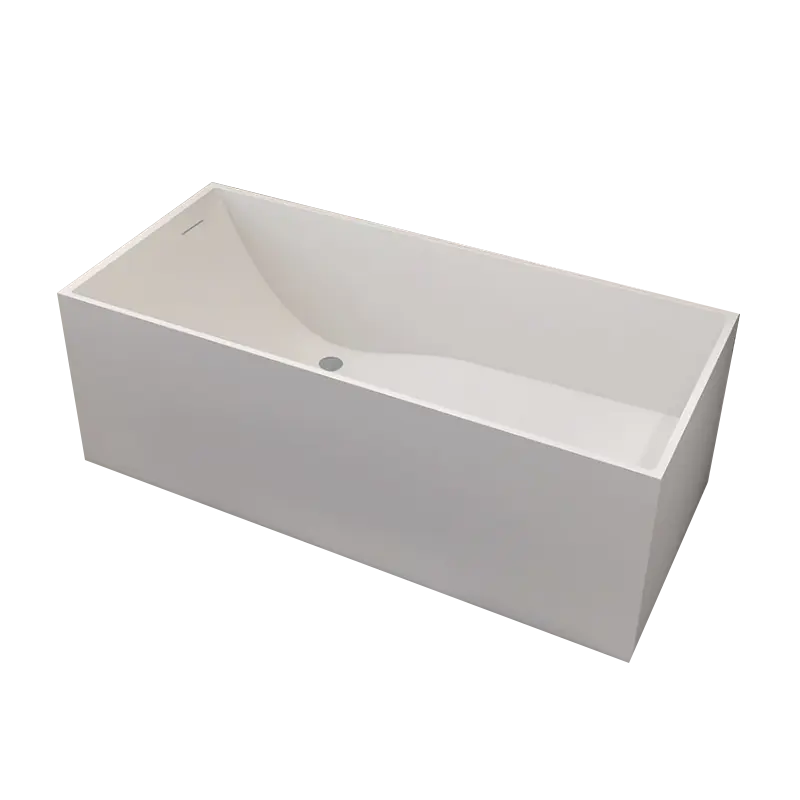 Thin edge independent simple bathtub small household artificial stone hotel network red no water bathtub