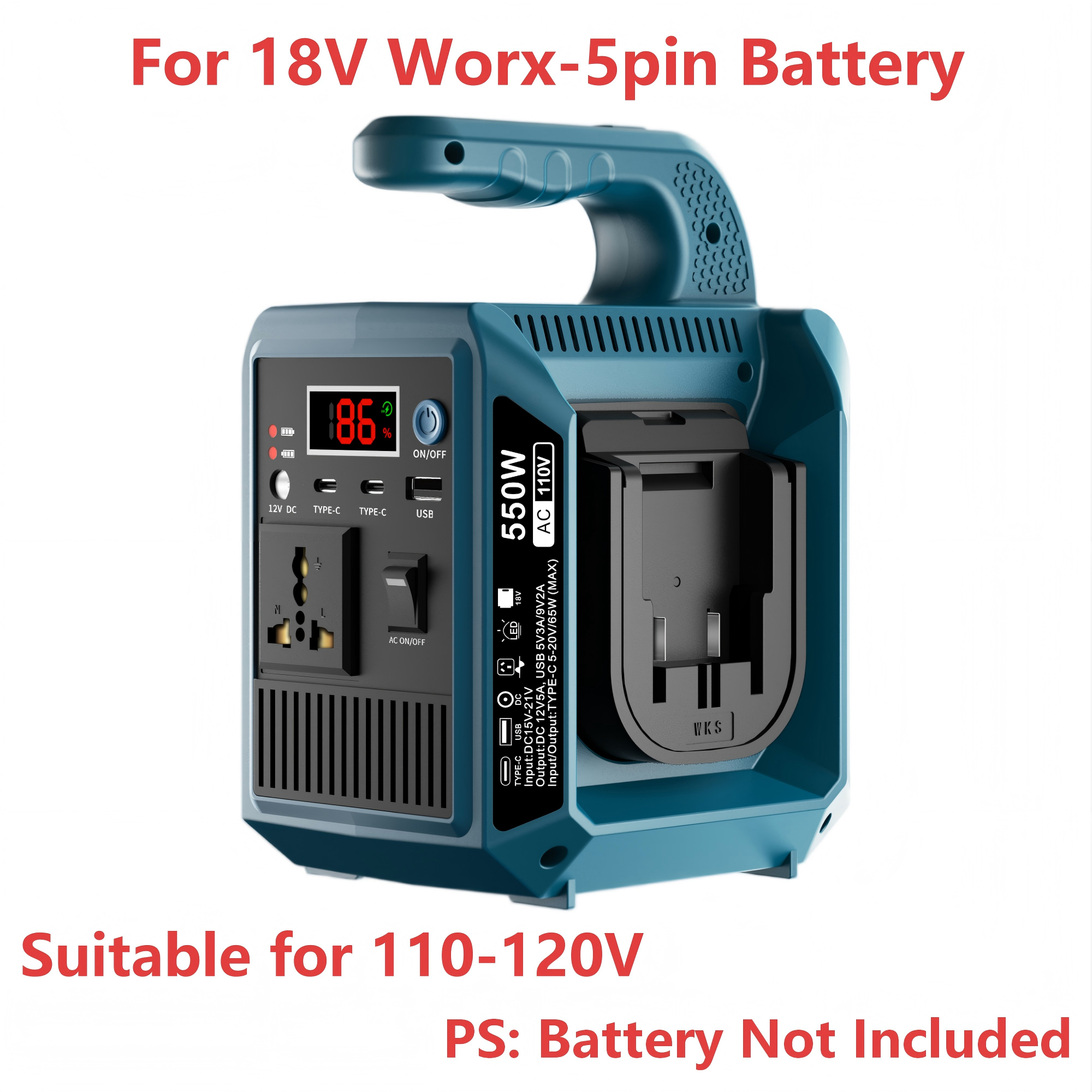 Pour Worx-5Pin 110-120V