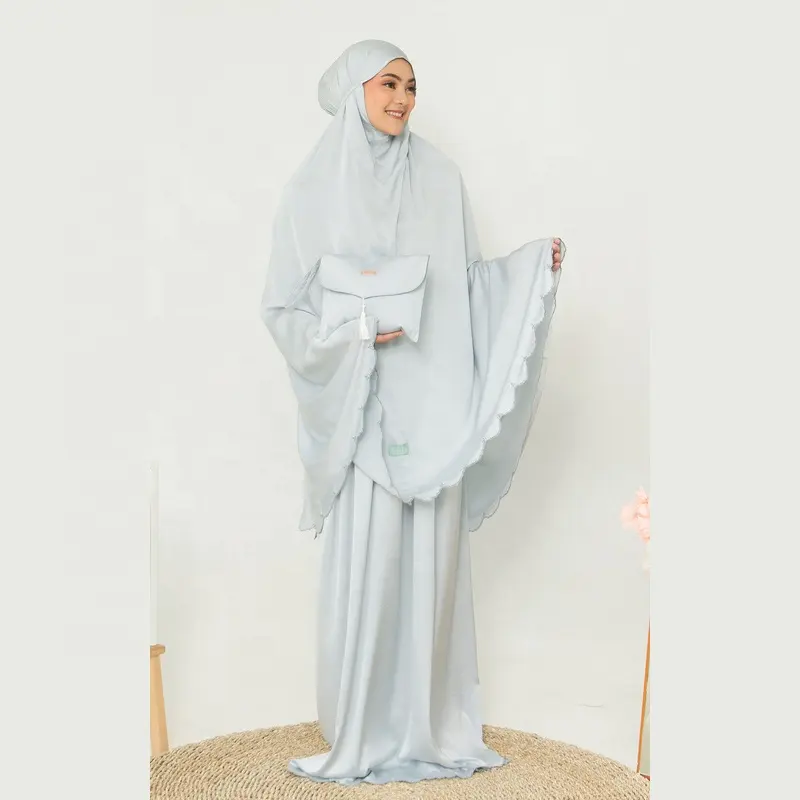 Vrouwen Moslim Jurk Voor Abaya Niqab Islamic Kleding Moslim Lange Mouw Hijabs Milan Henna Sjaal Uae Morocan Met Khimar Jilbab