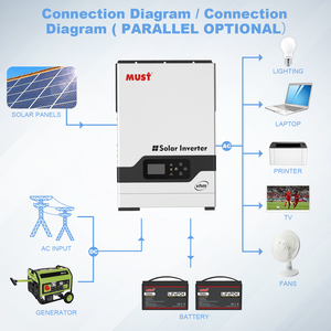 Single <strong>Phase</strong> 5KW Hybrid Solar Power Inverter 5000W 48V MPPT Solar Hybrid Inverters 80A MUST <strong>PRO</strong> Inverter for Solar System - Product Image 6