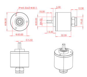 30v 2bit מקודד מגנטי דיוק גבוה 0.07 ° דיוק מוחלט חיישן מיקום תנועה ליניארי עם דיור אלומיניום - Product Image 5