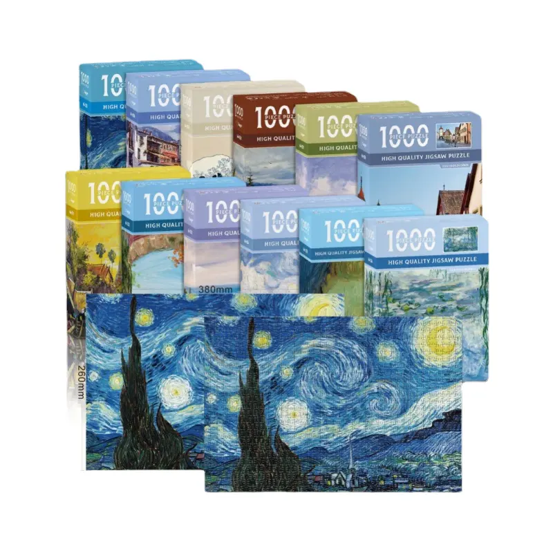 HY Toys Puzzle 1000 pièces de papier de peinture de renommée mondiale paysage à grande échelle version adulte réduction du stress difficile