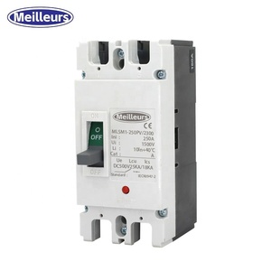 Sistema Solar 600V 1000V 1500V Voltaje Mccb Dc Mccb 2P 200A 250A Dc Disyuntor de caja moldeada para uso en sistemas de energía