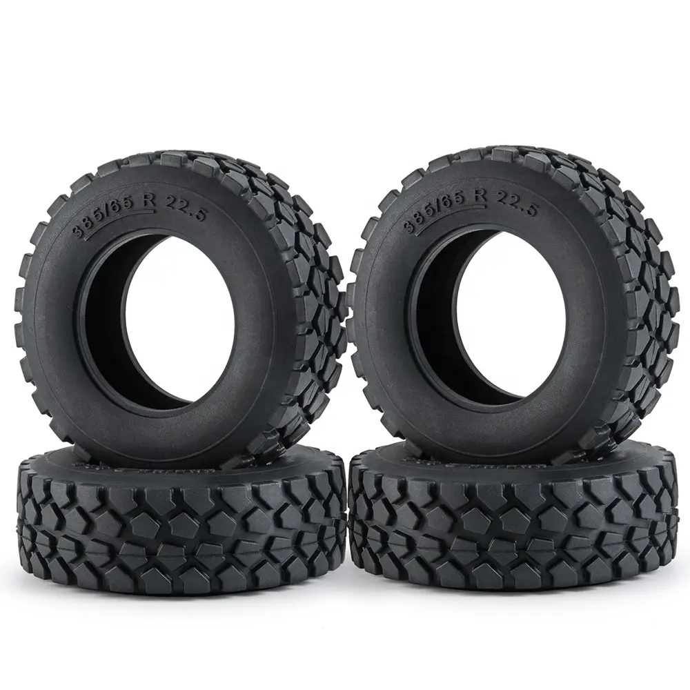 Pneus de borracha preta de 30mm de largura, pneus para trator de reboque tamiya 1/14 rc, jantes da roda dianteira, acessórios de peças rc