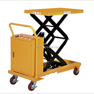 Petite <span class=keywords><strong>table</strong></span> élévatrice de ciseaux/chariot manuel de chariot pour l'entrepôt/ascenseur hydraulique léger de chariot de chariot d'entrepôt de ciseaux de main - Product Image 1