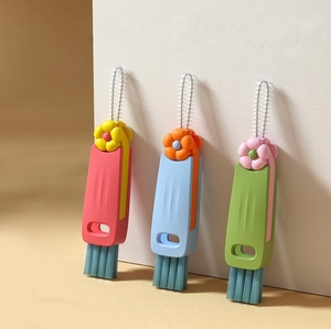 3 In 1 Mini taşınabilir çiçek şekli şişe temizleme fırçası naylon tel kapak bebek <span class=keywords><strong>s</strong></span>üt <span class=keywords><strong>s</strong></span> temizleyici oluklu fırçalar