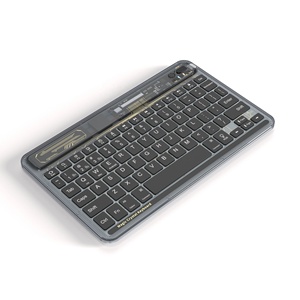 Teclado retroiluminado delgado de 7 colores Teclado transparente inalámbrico recargable para Tab iPad Smartphone Android IOS Dispositivos Windows - Product Image 3