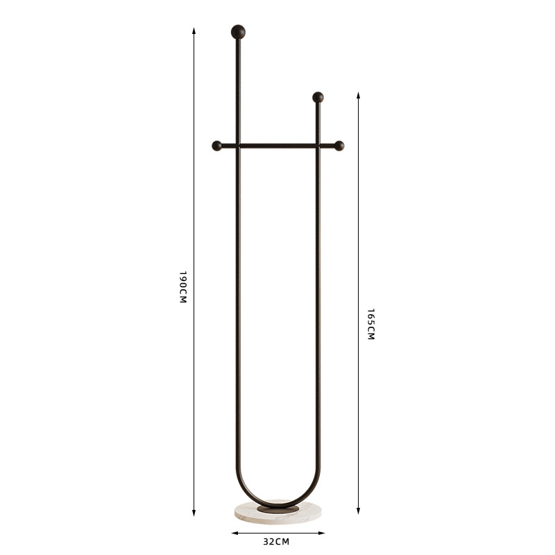 U-shaped black bracket white base