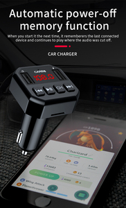ไดรฟ์ USB การ์ด TF เครื่องเล่น AUX ในรถ3.1 AUSB ที่ชาร์จโทรศัพท์ MP3รถยนต์เครื่องเล่นบลูทูธเครื่องส่งสัญญาณ FM - Product Image 6