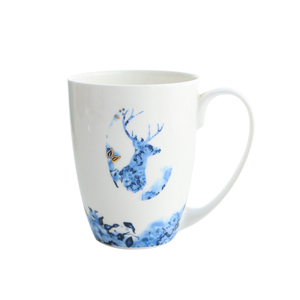 中国供应商定制彩色细骨瓷可爱水杯薄白瓷牛奶杯价格优惠