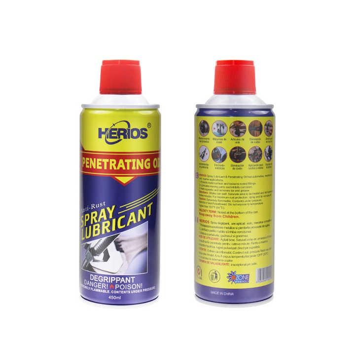HERIOS 450ml Silicone Lubricant Spray for Cars Doors Locks Chain