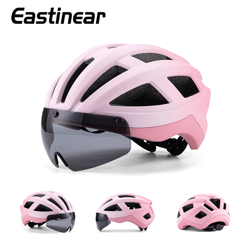 Peach pink-double shell hemming with goggles