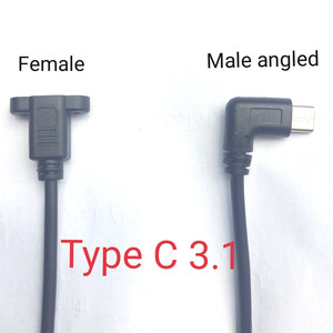 カスタムUsb 2.0タイプC女性ねじパネルマウント480MBPSからUSB a B CマイクロミニB男性ストレートアングルアダプター - Product Image 3