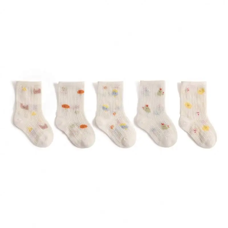 Calzini neonato 0-3 anni maglia estiva accessori per neonati disossati cartone animato carino calzini a tubo per neonata centrale