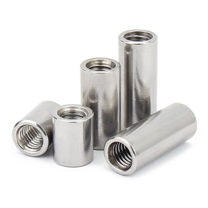 <strong>M3</strong> M4 M5 M6 M8 Stainless Steel Lengthen Round <strong>Coupling</strong> Nut Internal Thread Cylindrical Joint Nut Sleeve Tubular Nuts - Product Image 1