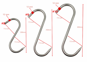 Thép không gỉ butcher thịt Móc cho treo nóng và lạnh hút butchering săn bắn nhà bếp đậm và dài S móc - Product Image 4