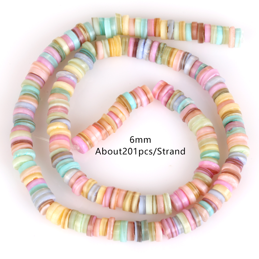 6mm hoja Mesoporous Shell Beads