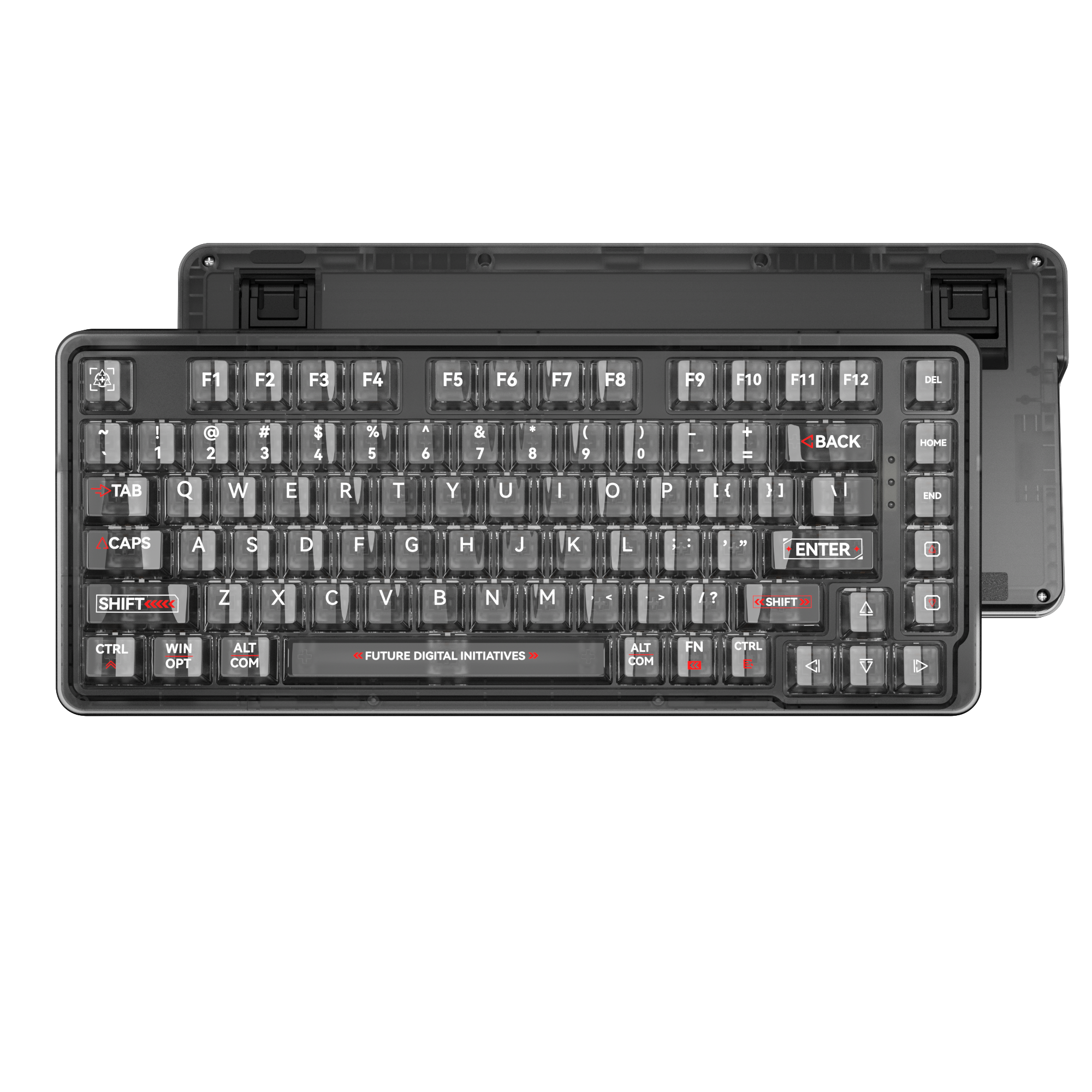 Capuchons de touches flashback noirs transparents-ZT82