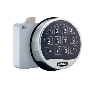 Cerradura de seguridad para panel de metal plateado, lámpara redonda, cerradura de combinación electrónica con cifrado para caja de seguridad, armario de armas y joyería - Product Image 1