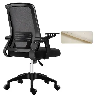 Cadeira moderna malha com giratória Nylon Conversível Rodas Rolos Couro e Metal Material para Home Office Desk