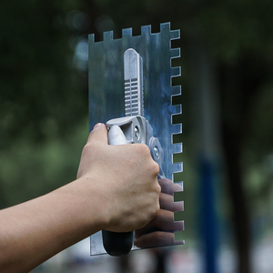 Moretop 6pcs Portable Industrial-Grade Bricklayer Trowel Set <strong>with</strong> Rubber <strong>Handle</strong> Wall Mud Knife Concrete Plastering Scraper - Product Image 4