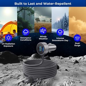 Starlink สายเคเบิลขนาดเล็ก3 in 1ในรถที่ชาร์จไฟ DC อะแดปเตอร์ที่จุดบุหรี่12V-48V พร้อมจอแสดงผลดิจิตอลสำหรับรถบรรทุกและรถยนต์ - Product Image 5