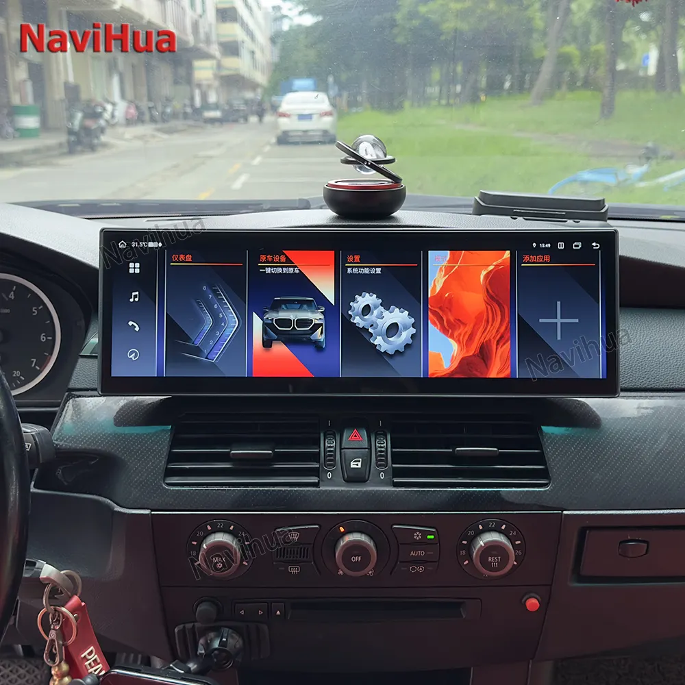 Navihua Carplay Wifi Android 4G 8core Rádio para Carro reprodutor multimídia para BMW X1 X5 3/5/6/7 Series Android Suporte de Tela AHD Câmera