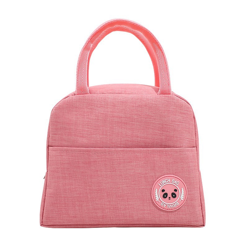 Peach pink panda label-insulation