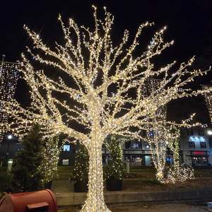 Özel LED tatil Motif dize ışıkları ev ve manzara dekorasyon için büyük 3D açık yapay noel ağacı - Product Image 4