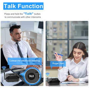 Sistema de intercomunicación inalámbrico Daytech, juego de radio de 2 vías, multifunción para comunicación en el hogar o la oficina, intercomunicador de habitación a habitación, 1 paquete