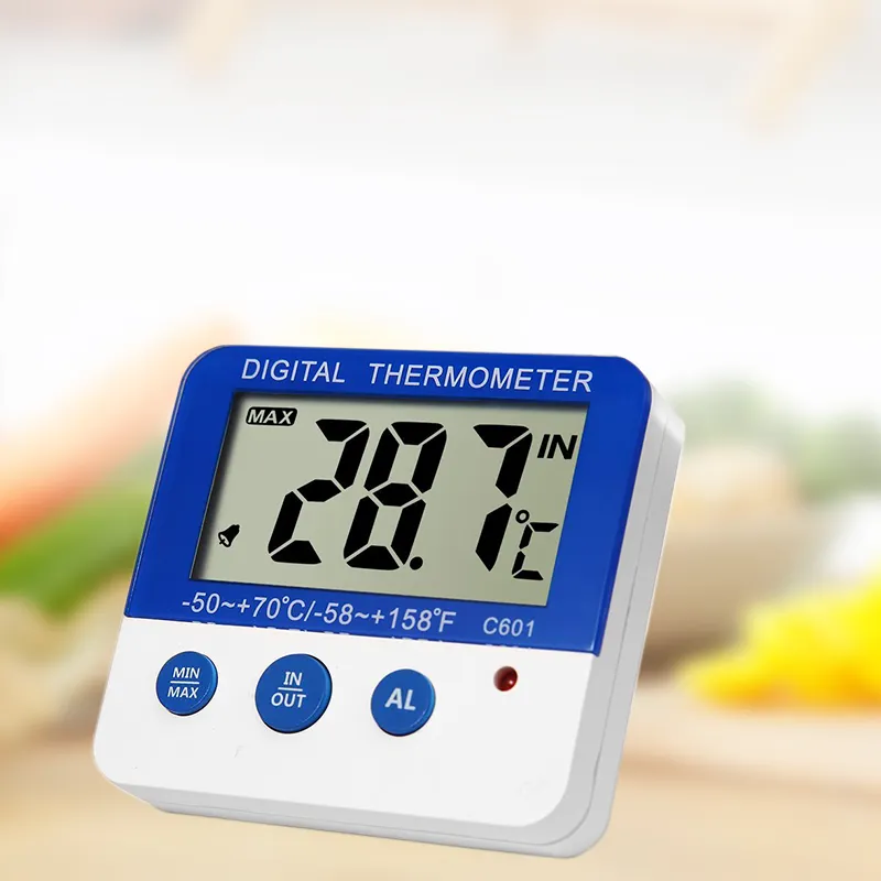 Limites previene bacterias, termómetro interior y exterior con alarma de congelador