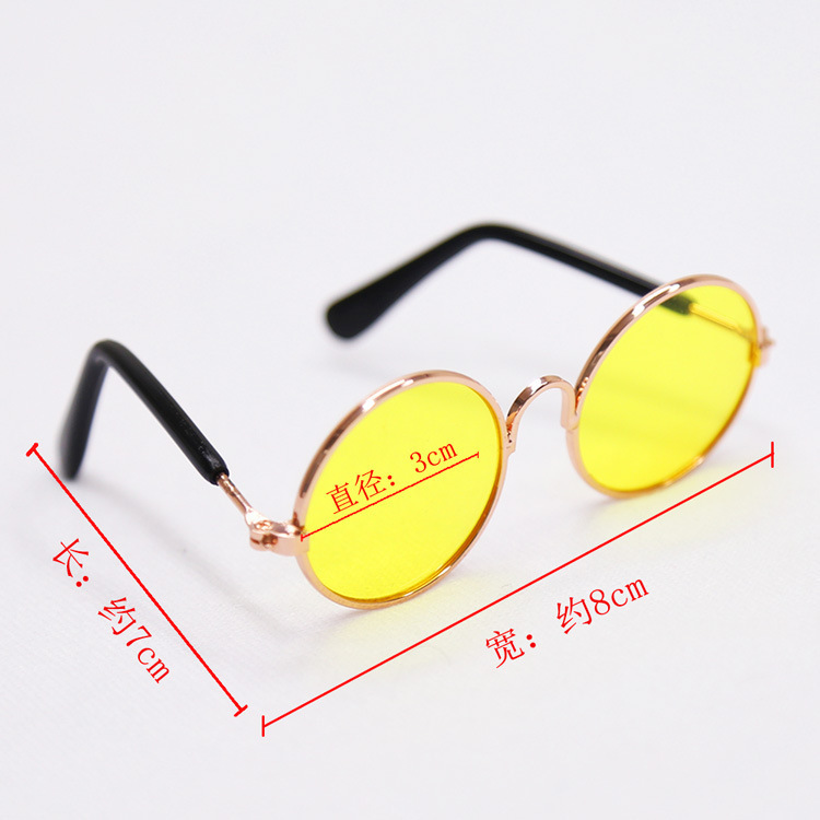 Lunettes de soleil jaunes pour animaux de compagnie