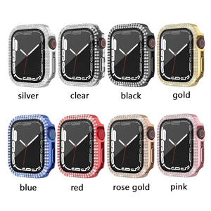 アンチスクラッチダイヤモンドPC保護ケースカバー強化ガラススマートウォッチスクリーンプロテクターiwatch7 Apple Watch8スクリーンフィルム用