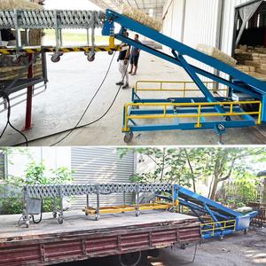 Container lade-und Entlade fördermaschine mit flexiblem Rollen förderer für die Handhabung von Kisten und Beuteln - Product Image 6
