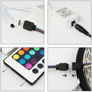 24-кнопочный ИК-пульт дистанционного управления для 5050 RGB полосы света мигающий диммер RGB для бега программируемый светодиодный контроллер света - Product Image 3