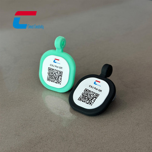 Su geçirmez yazdırılabilir Qr kodu silikon Pet etiketleri çift taraflı baskı anahtarlık kayıp izleme NFC akıllı köpek kimlik etiketi - Product Image 5