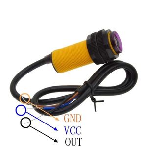 Akıllı araba Robot E18-D80NK kızılötesi engel kaçınma fotoelektrik sensör yakınlık anahtarı 3-80cm algılama aralığı ayarlamak - Product Image 5